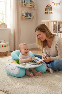 Sırt Destekli Yer Minderi Mavi